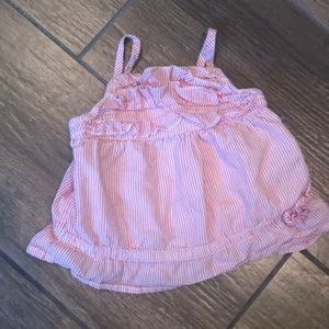 Darling Pink & White Striped Top in 6-12 Months